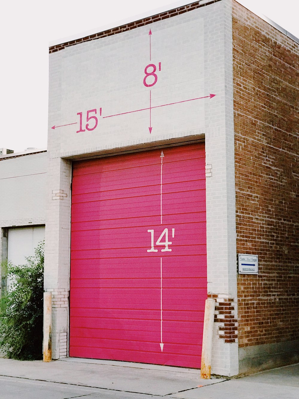 pink shutter door
