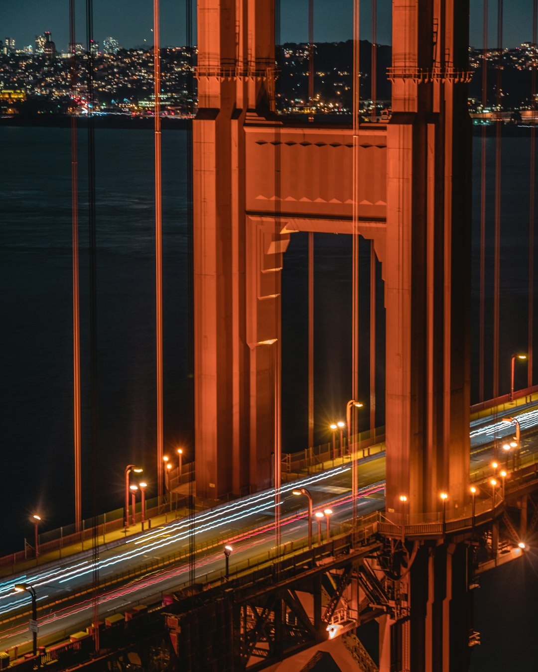 time lapse photography of cantilever bridge