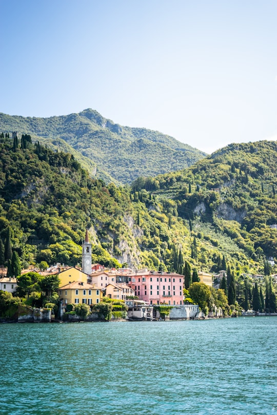 multicolored concrete building in Varenna Italy