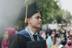 man wearing mortar board