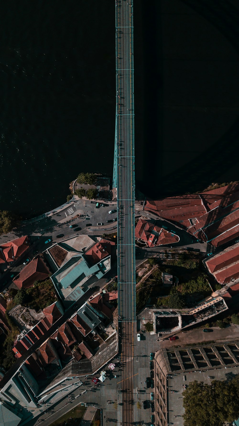 aerial photo of bridge