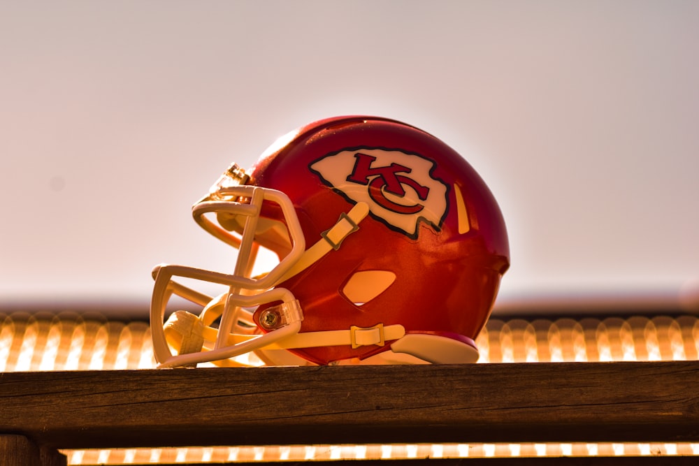 red Kansas City Chiefs helmet