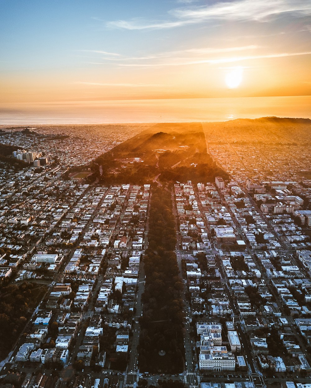 community on aerial view