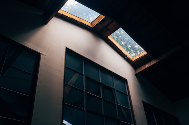 A close-up of a stylish container interior with natural light streaming in.