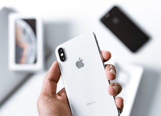 person holding silver iPhone X