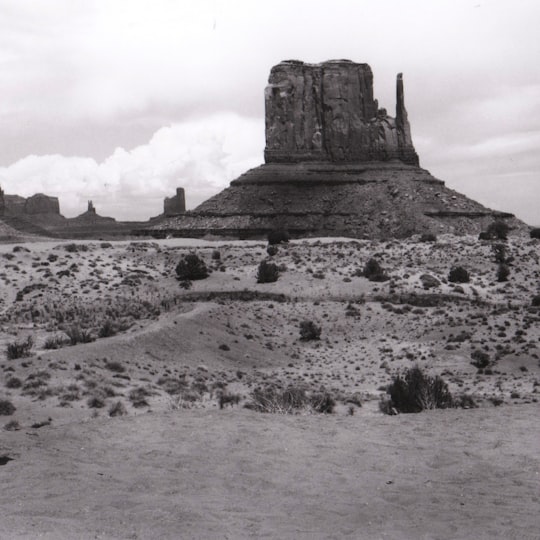 ruins grayscale photo in Monument Valley United States