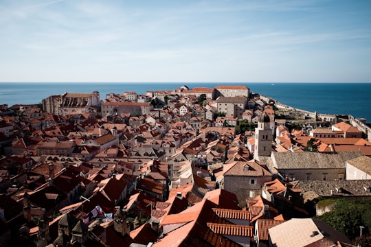 brown houses near body of water in Muralles de Dubrovnik Croatia