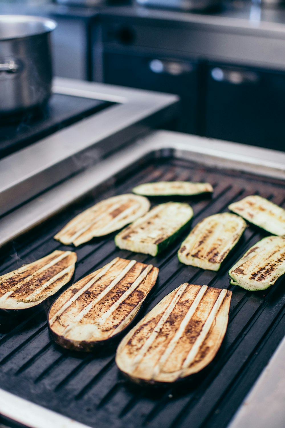 toasted foods in tray