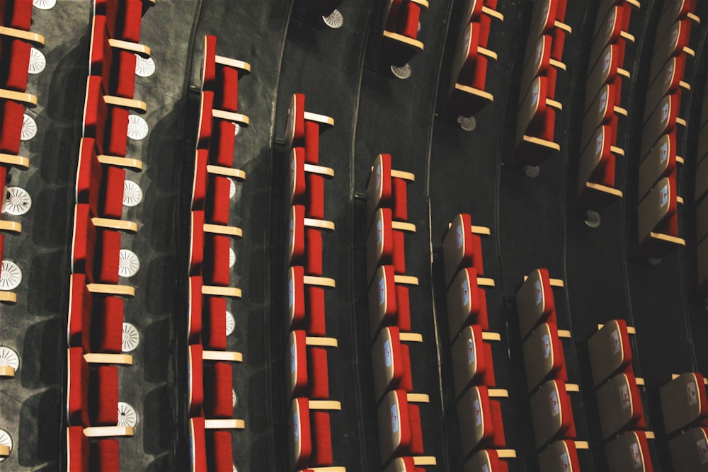 red chairs