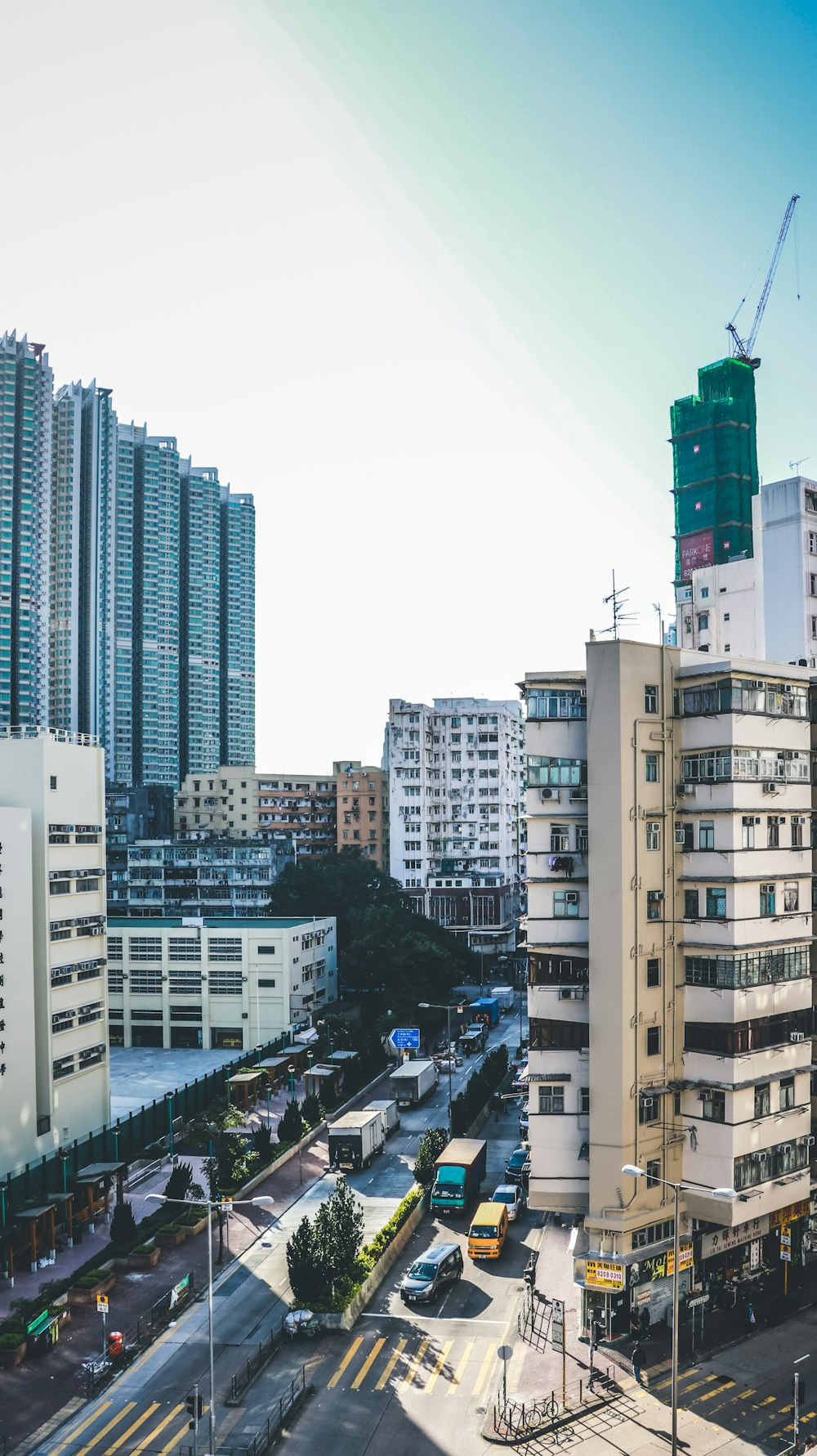 도시의 항공 사진