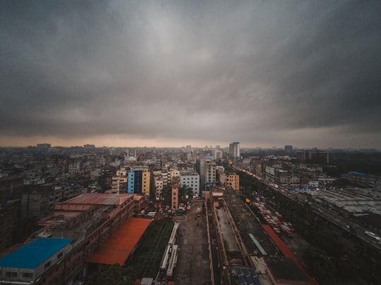 aerial photography of high rise buildings in Dhaka Bangladesh