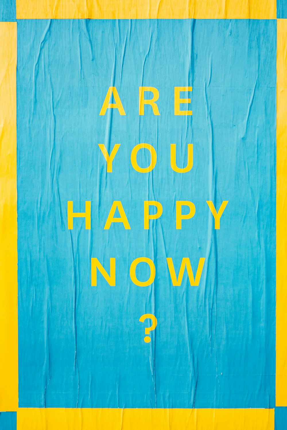 blue and yellow text illustration