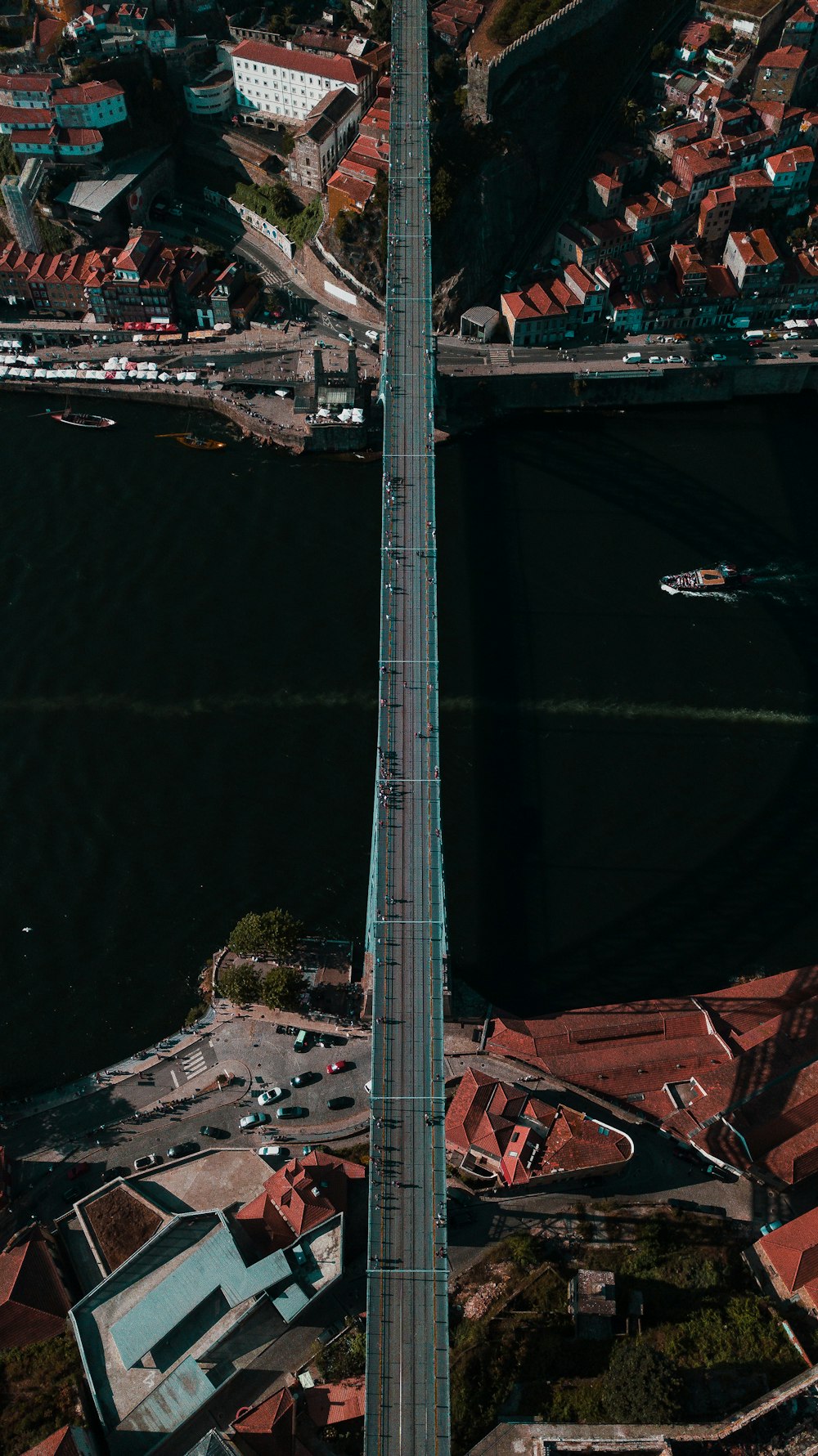 aerial view of bridge