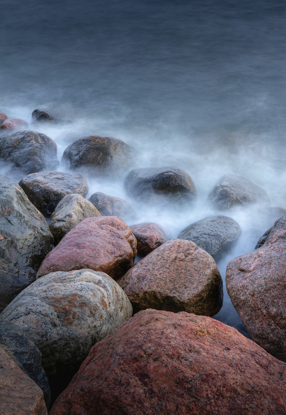 timelapse photo of stones