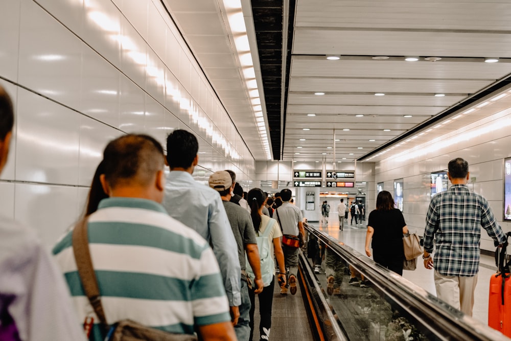 people walking on mall