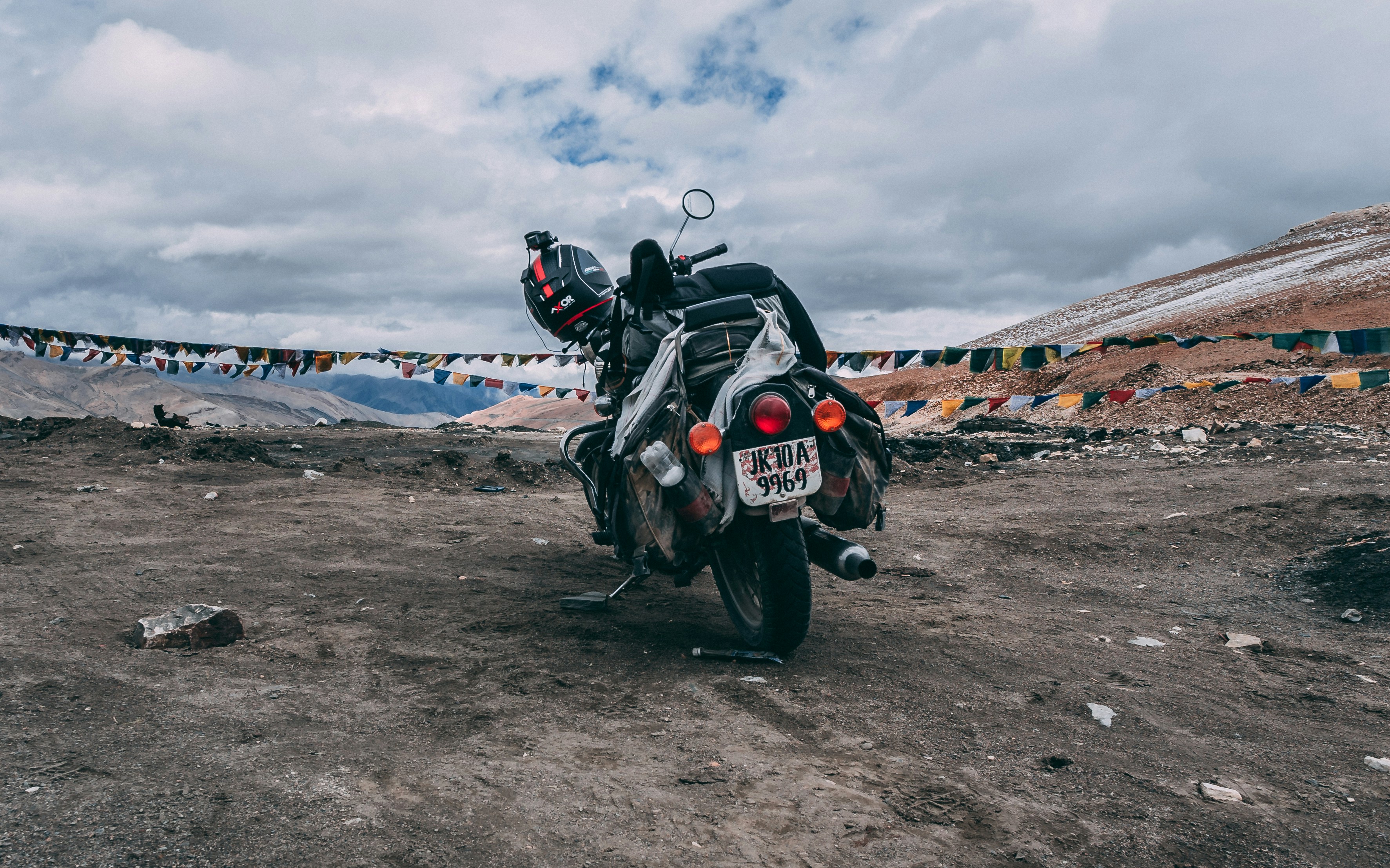 black and gray touring motorcycle