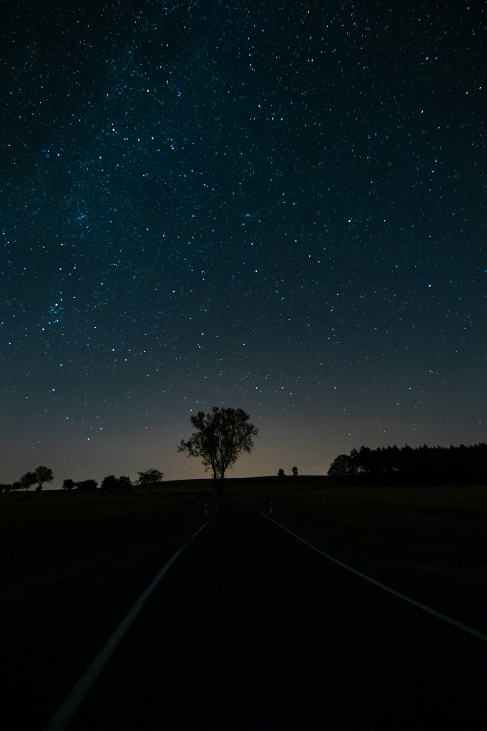 silhouette of road