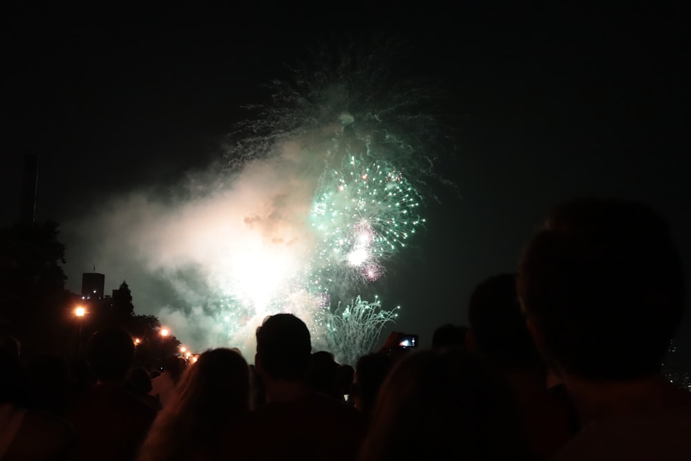 people watching fireworks