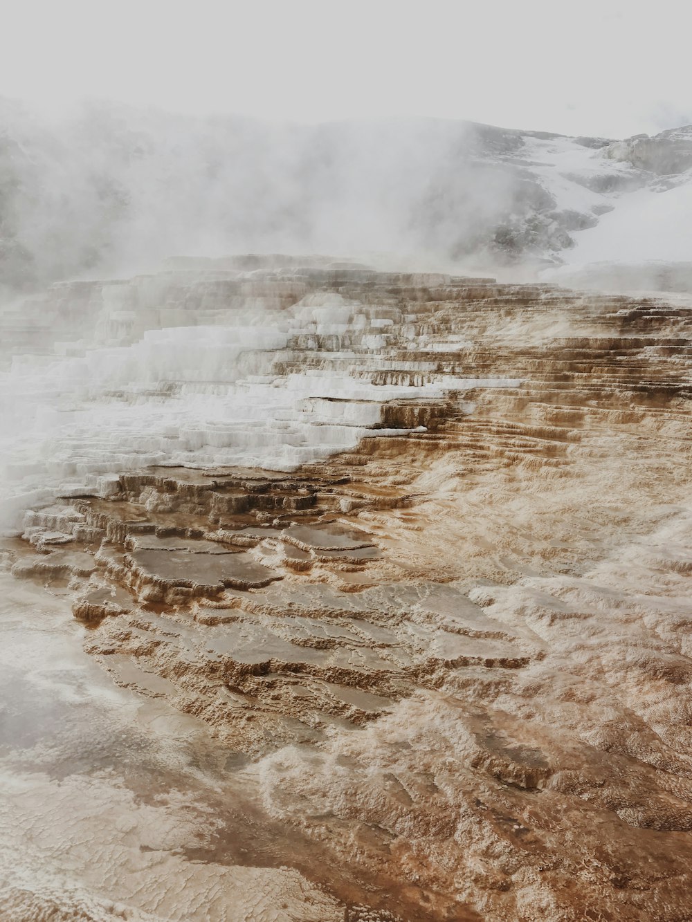 geyser with rock formation