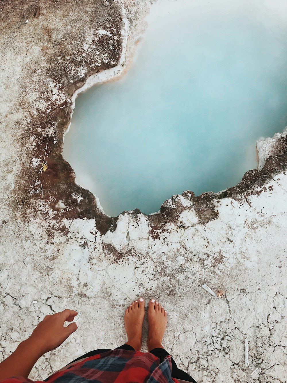 person standing on ice