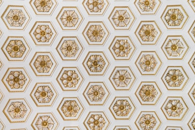 brown and white flower art gold google meet background