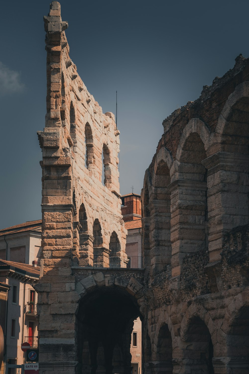 gray concrete ruin under clear blue sky