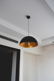 black and yellow pendant lamp