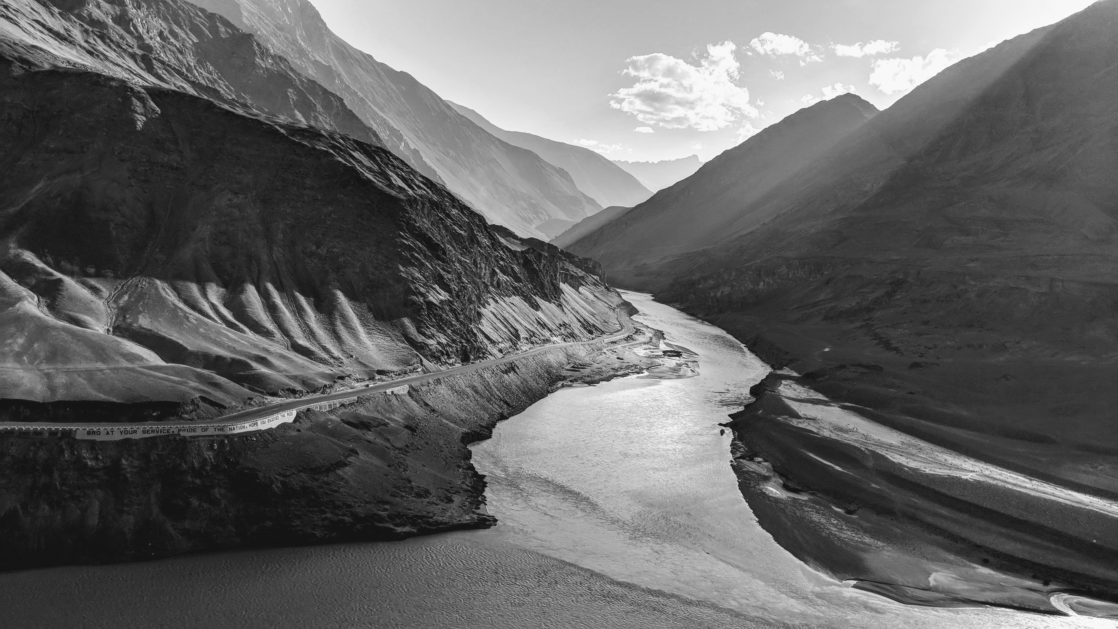 Confluence of Zanskar and Indus River