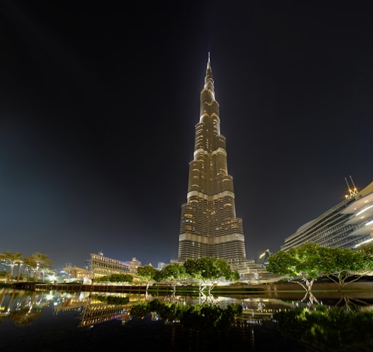 gray high-rise building under dark sky in Burj Park United Arab Emirates
