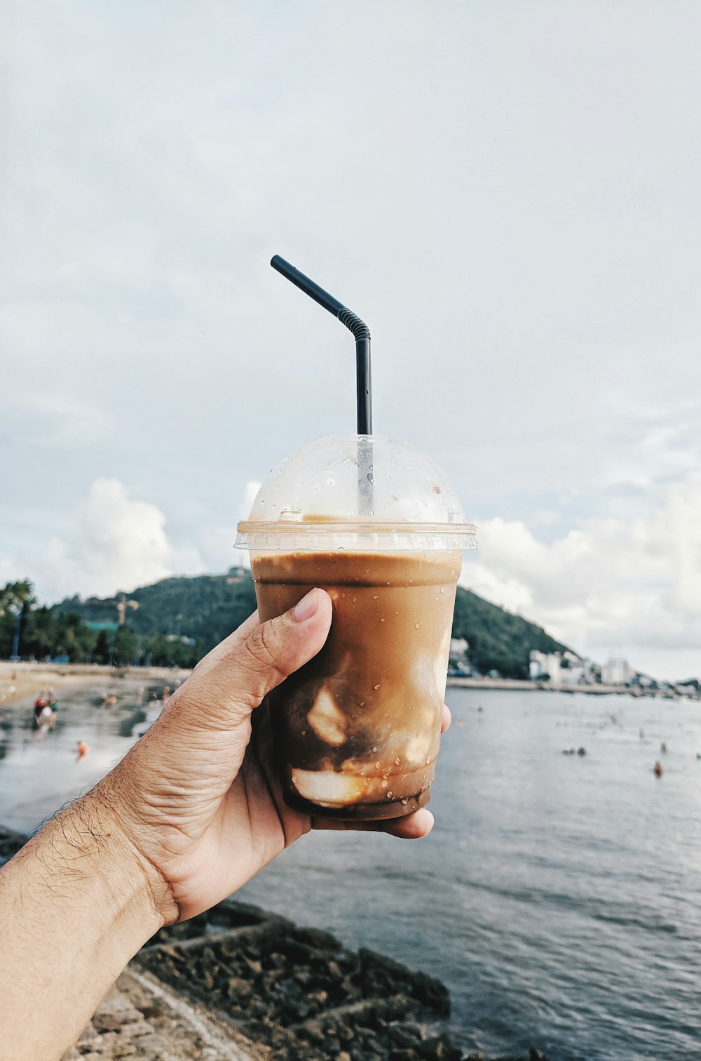 clear plastic coke float bottle