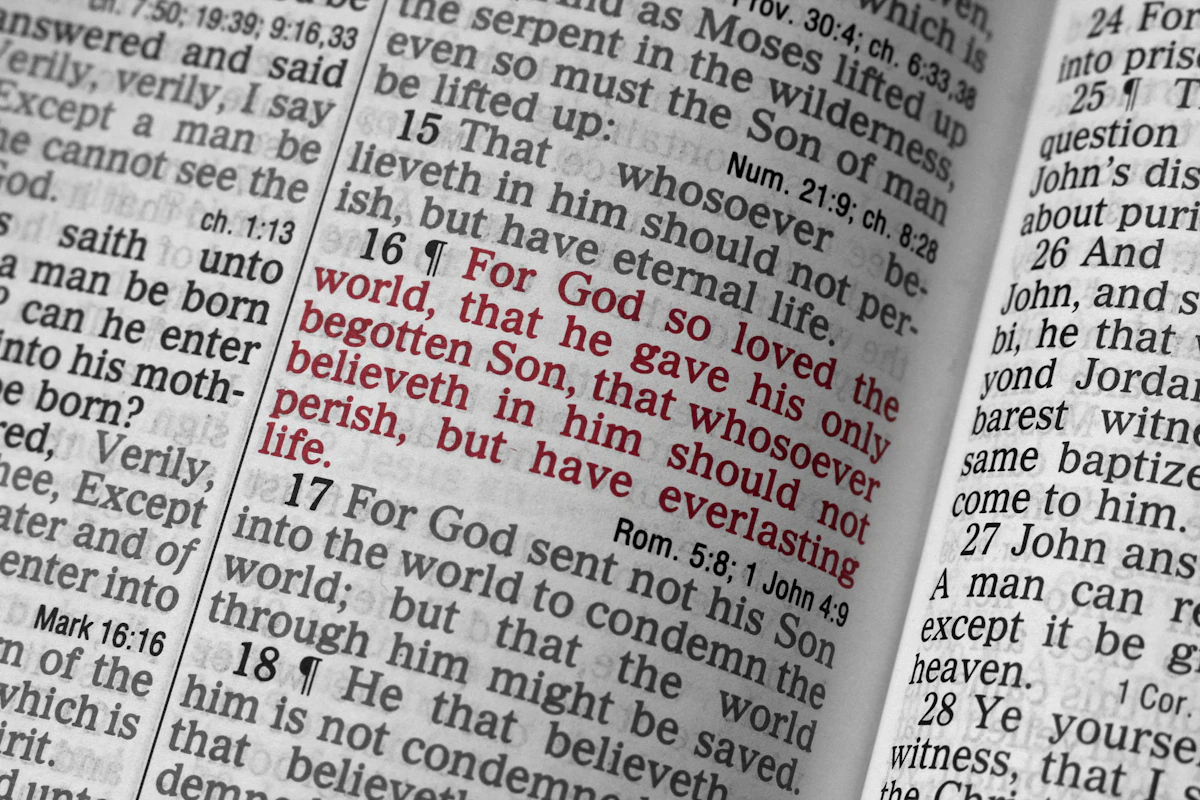 Open Bible with biblical financial wisdom for parents teaching kids about money