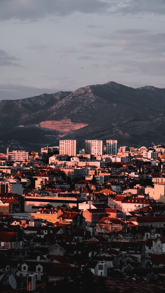 aerial photography of buildings under gray sky in Split Croatia