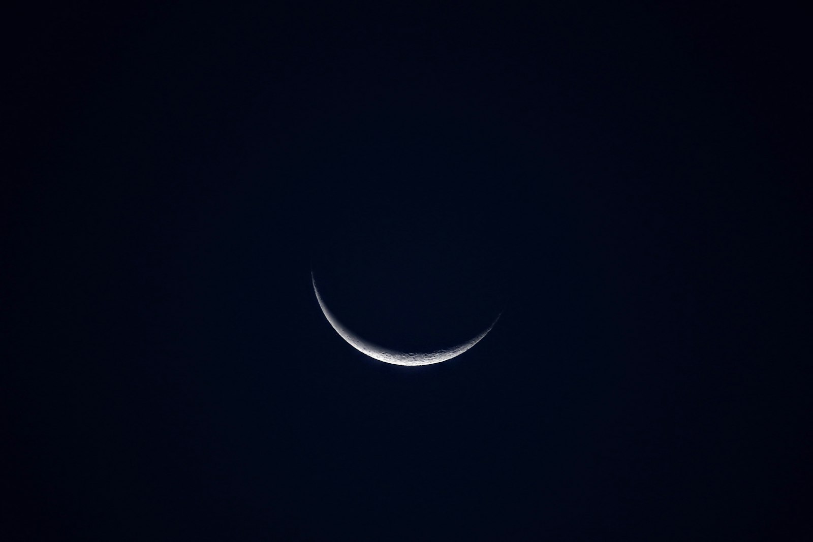 Canon EOS 7D Mark II + Sigma 150-600mm F5-6.3 DG OS HSM | C sample photo. Crescent moon photography