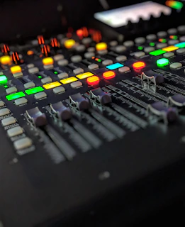 black audio mixer