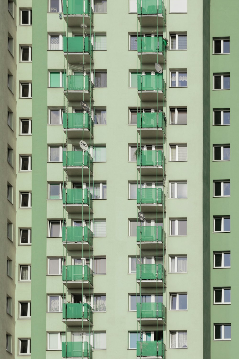 white and green concrete building