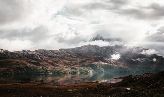 mountain alps and clouds in Slioch United Kingdom