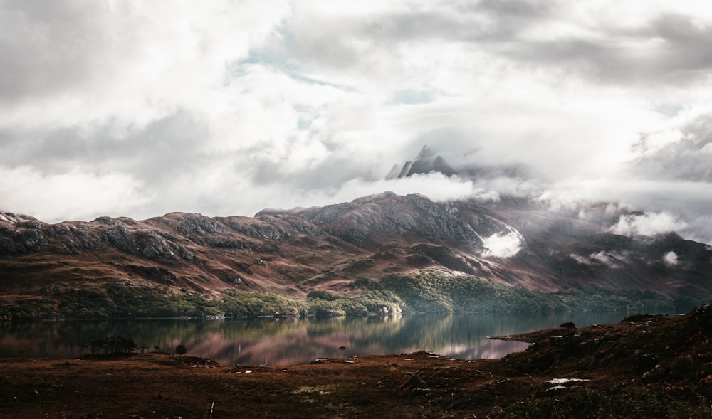 mountain alps and clouds