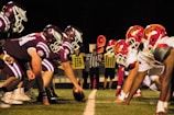 closeup photo of football players