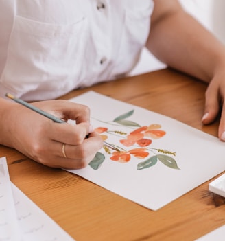 woman holding paint brush