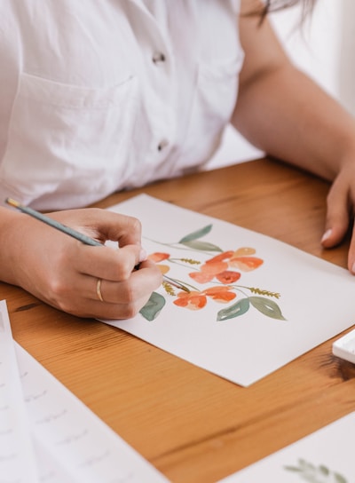 woman holding paint brush