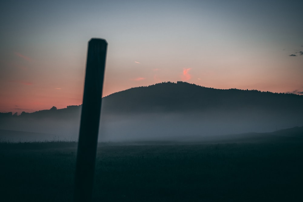 silhouette of mountain during daytime