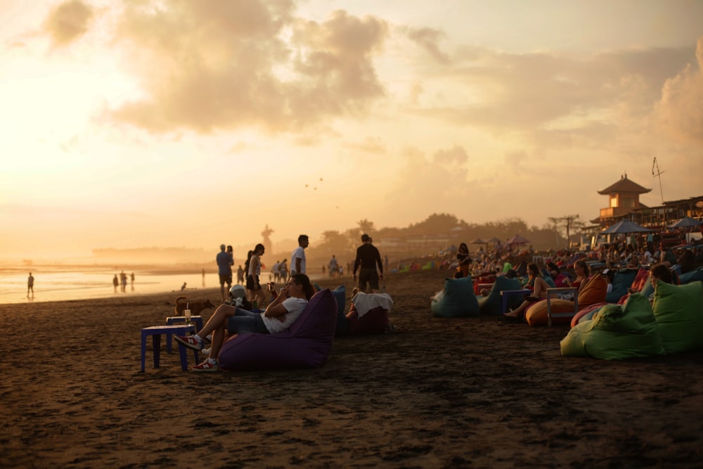 people on seashore