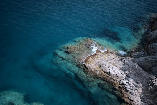 aerial photography of island in Tossa de Mar Spain