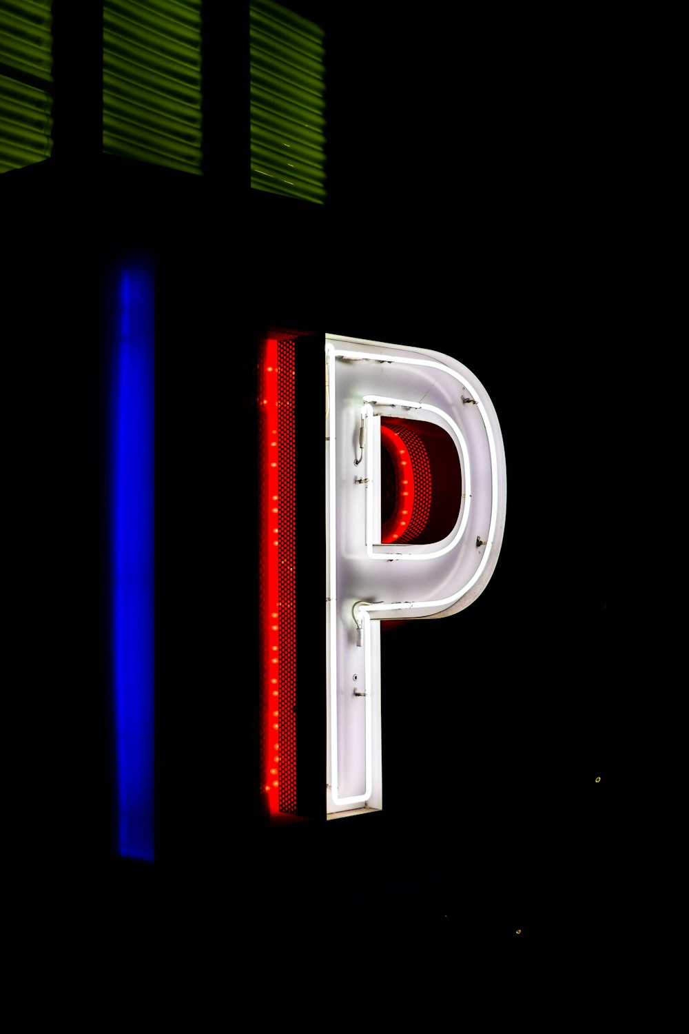 P neon signage