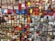A vibrant display of a wide variety of earrings arranged on a wall, featuring tassels, metallic designs, and colorful beads. The earrings are organized in neat rows, showcasing an array of designs from traditional to modern styles.