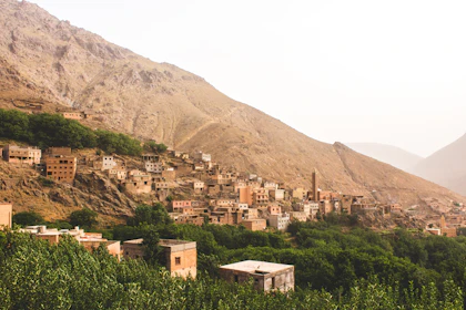 Casas en las colinas de Imlil
