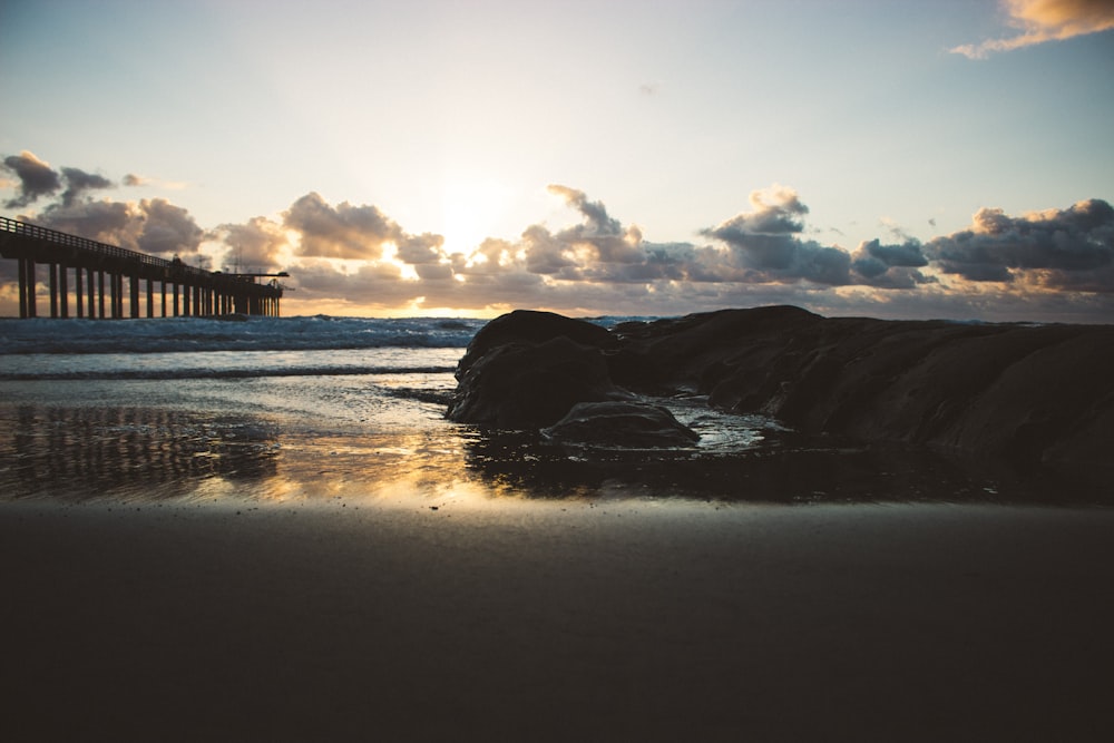 calm water at golden hour