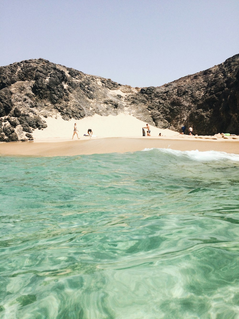 Gente en la playa