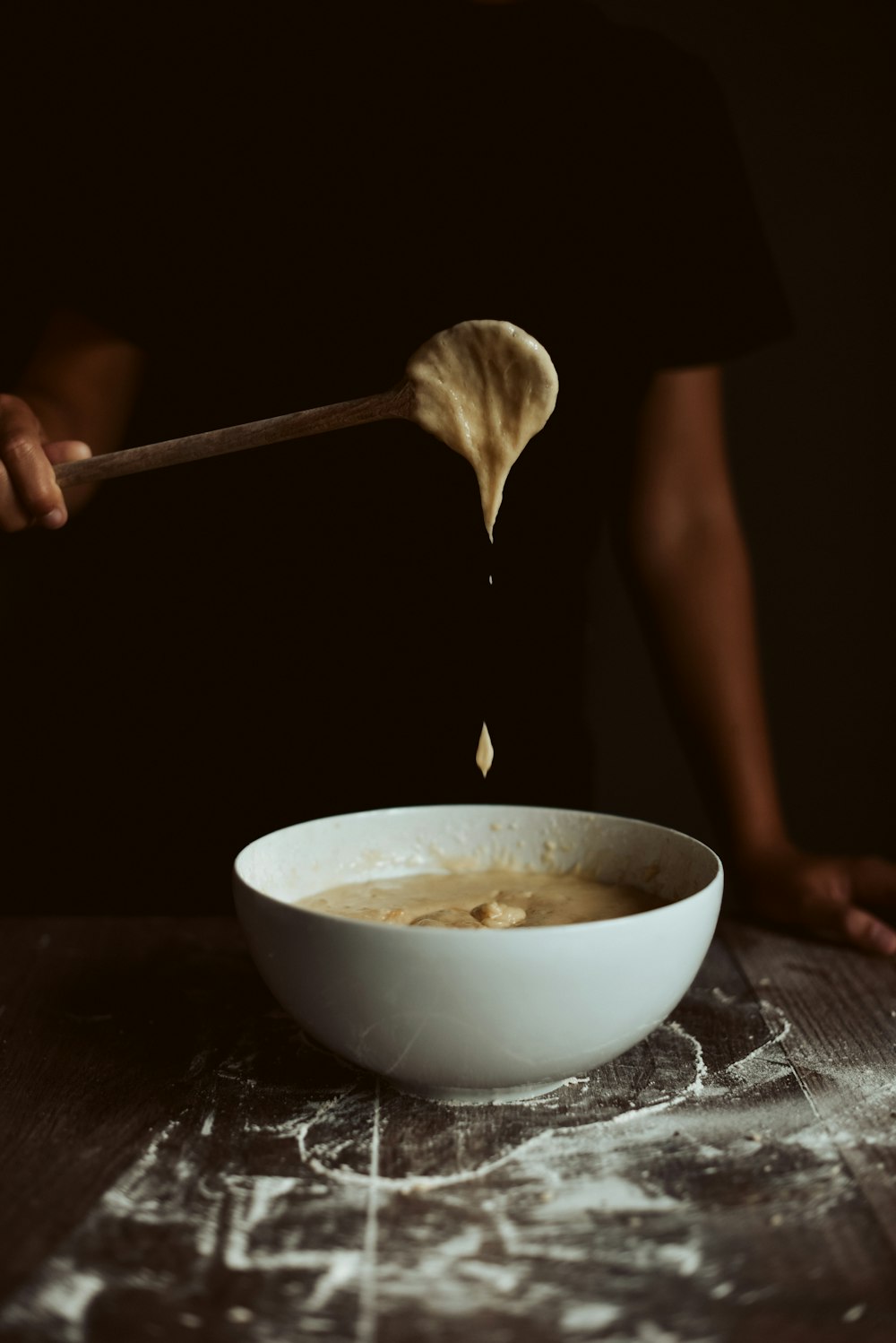 person holding scoop