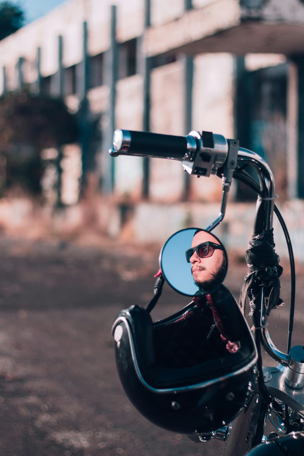 hanging motorcycle helmet